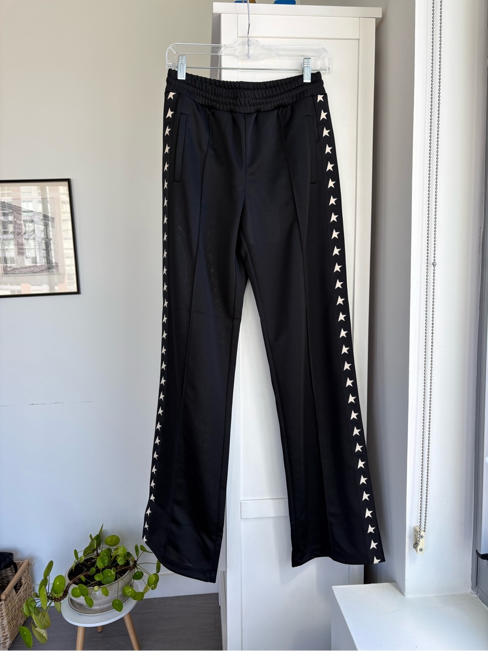 Golden Goose Black Track Pants with Star Detail, Size Small Streetwear Rich Mom - Picture 4 of 16